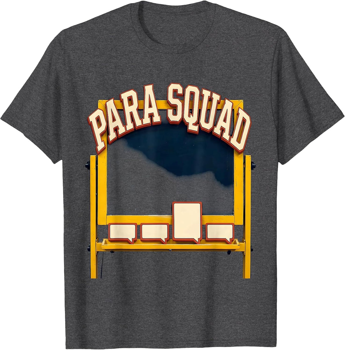 Para Squad Funny Paraprofessional Teacher Appreciation Gift T-Shirt - Dark Heather Grey