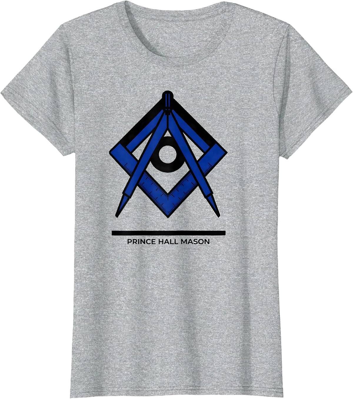 Prince Hall Mason Fraternal Pride Masonic Brotherhood T-Shirt - Heather Grey