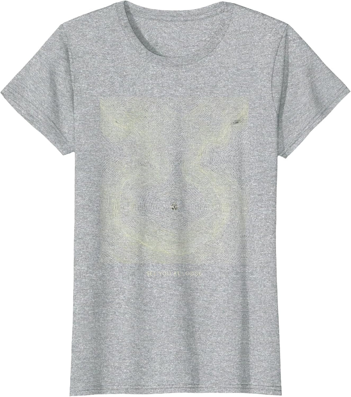 See You At Lodge Topographic Contour Freemason Lodge Member T-Shirt - Heather Grey