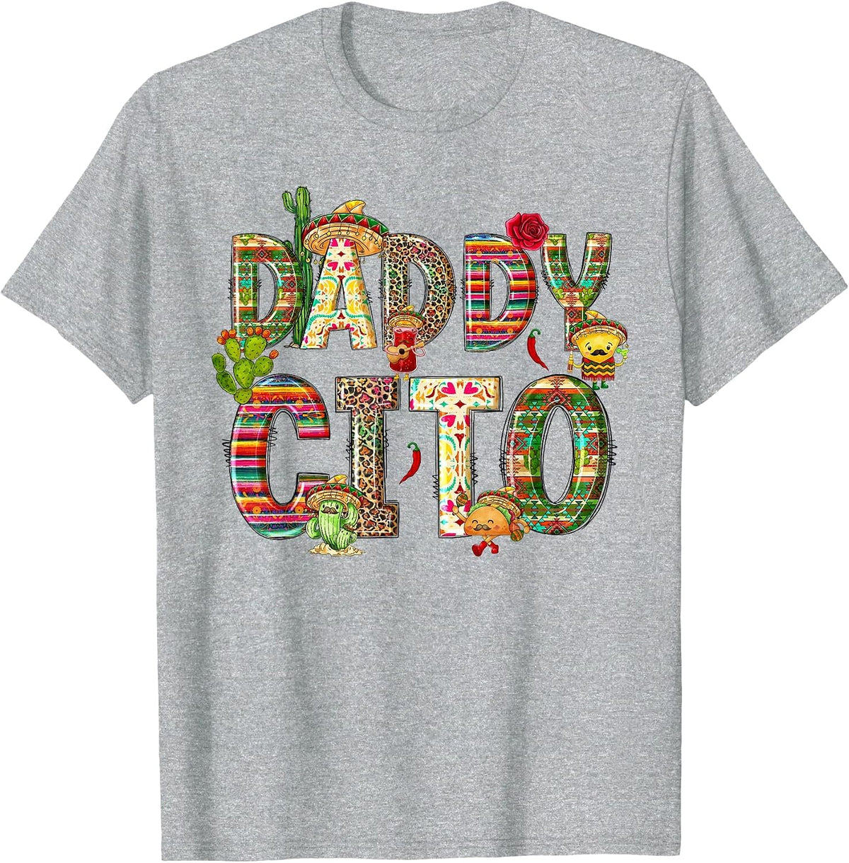 Daddy Cito Cinco de Mayo Fiesta Mexican Matching Family T-Shirt - Heather Grey