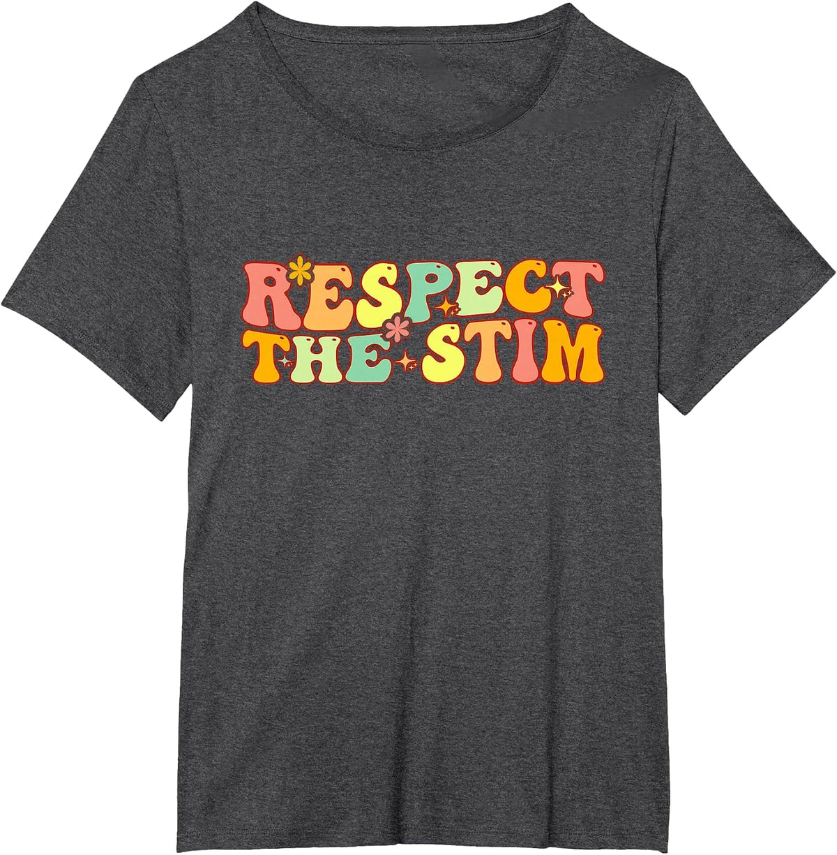 Respect the Stim Special Education Teacher Autism Awareness T-Shirt - Dark Heather Grey