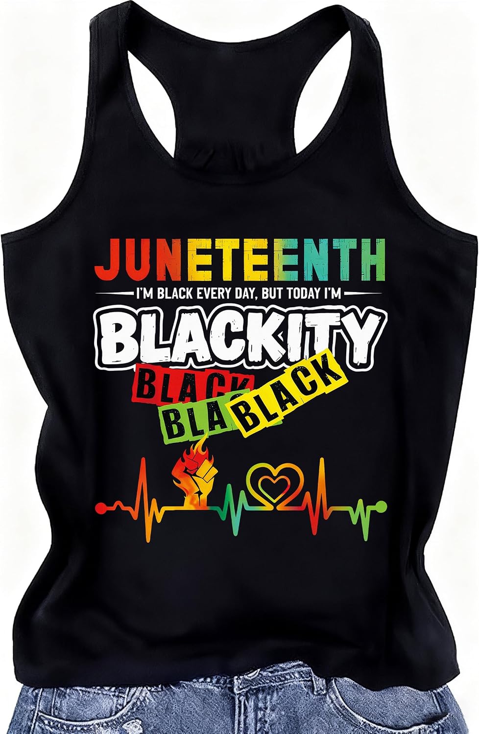 Juneteenth Shirts Women 1865 Black Independence Day Tank Black History Tee African American Shirt Summer T-Shirt - Black5