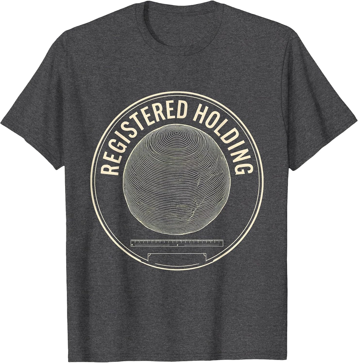Men's Registered Holding Topographic Contour Rock Collector T-Shirt - Dark Heather Grey