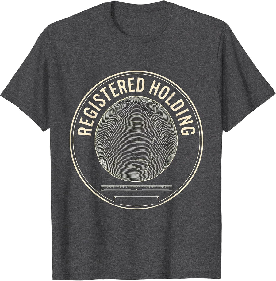 Men's Registered Holding Topographic Contour Rock Collector T-Shirt - Dark Heather Grey