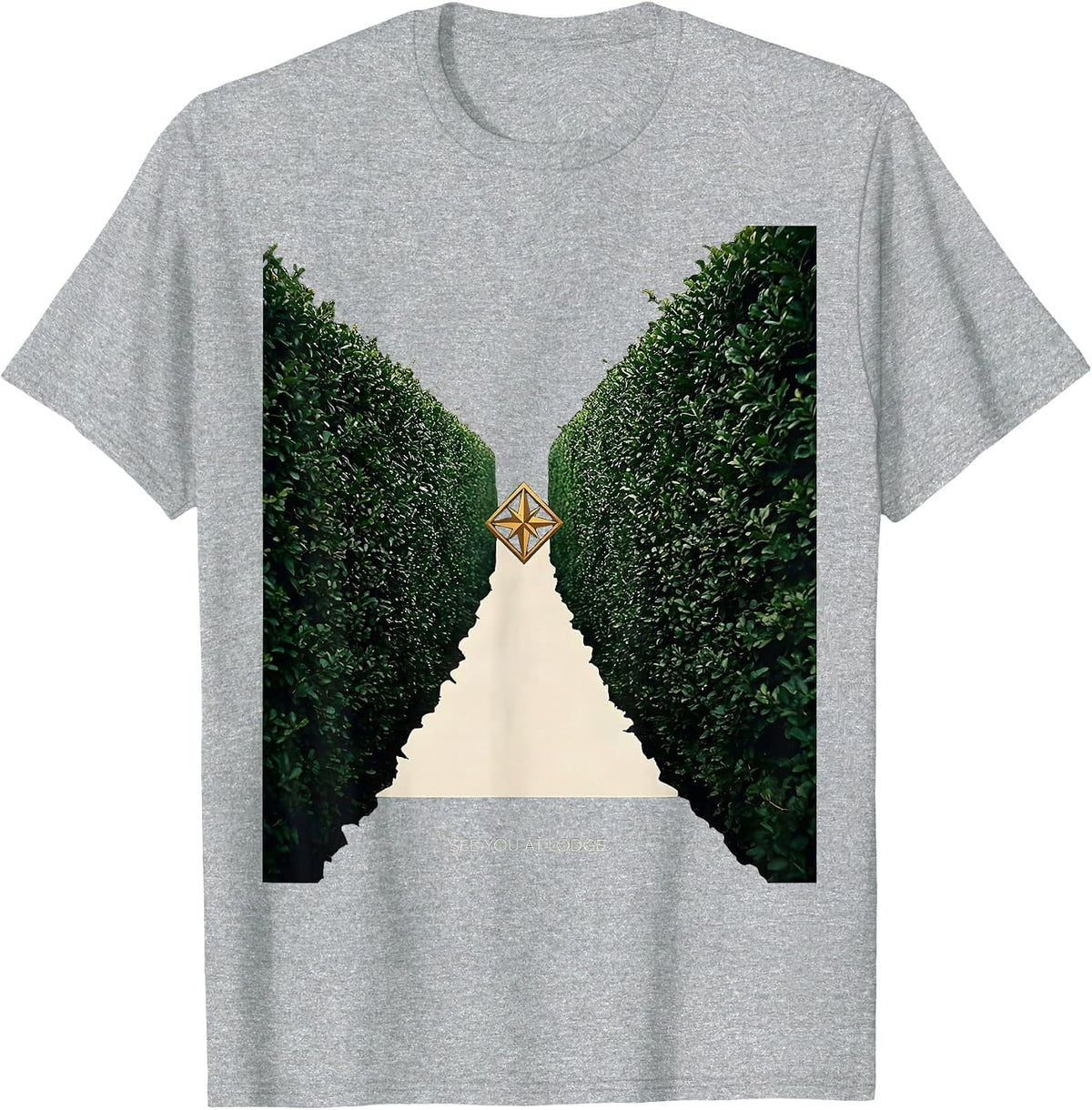 Men's See You At Lodge Freemason Brotherhood Square And Compass T-Shirt - Heather Grey