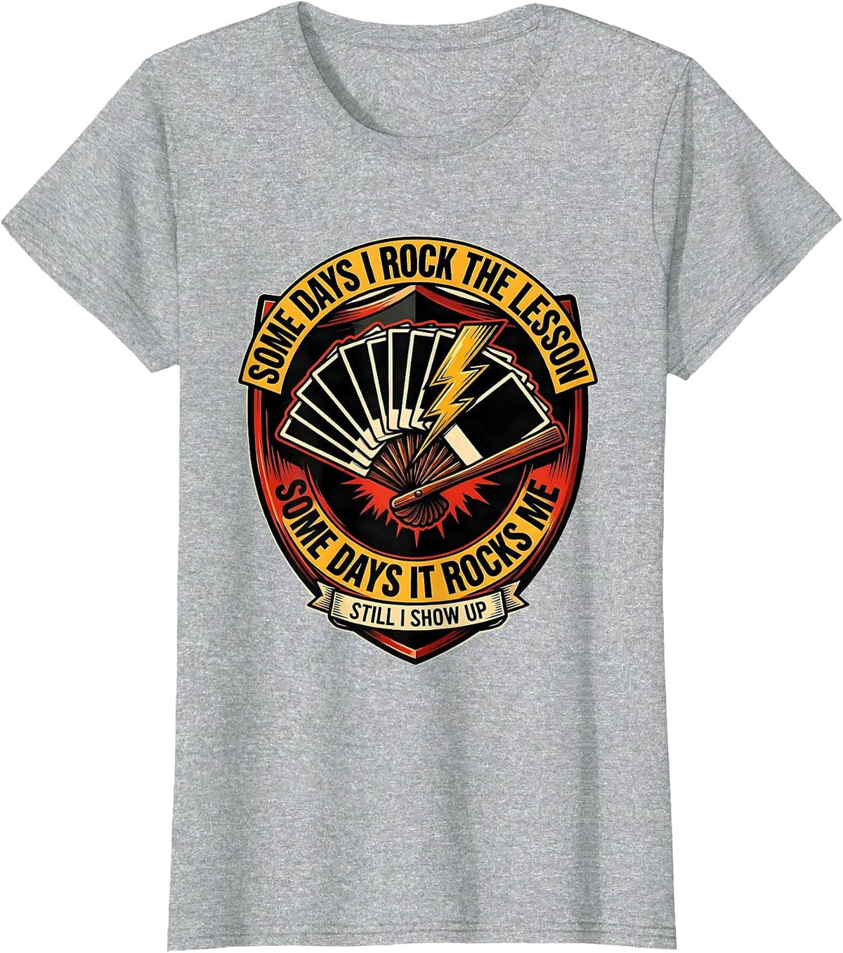 Some Days I Rock The Lesson Tattoo Sped Squad T-Shirt - Heather Grey