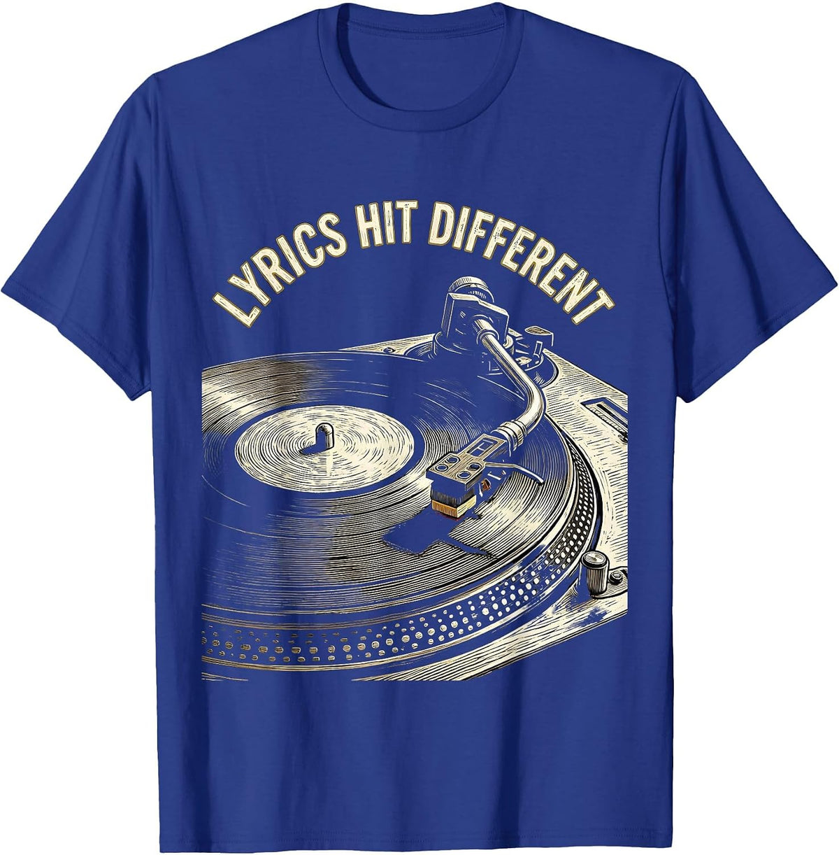Lyrics Hit Different Hip Hop Music Design T-Shirt - Royal Blue