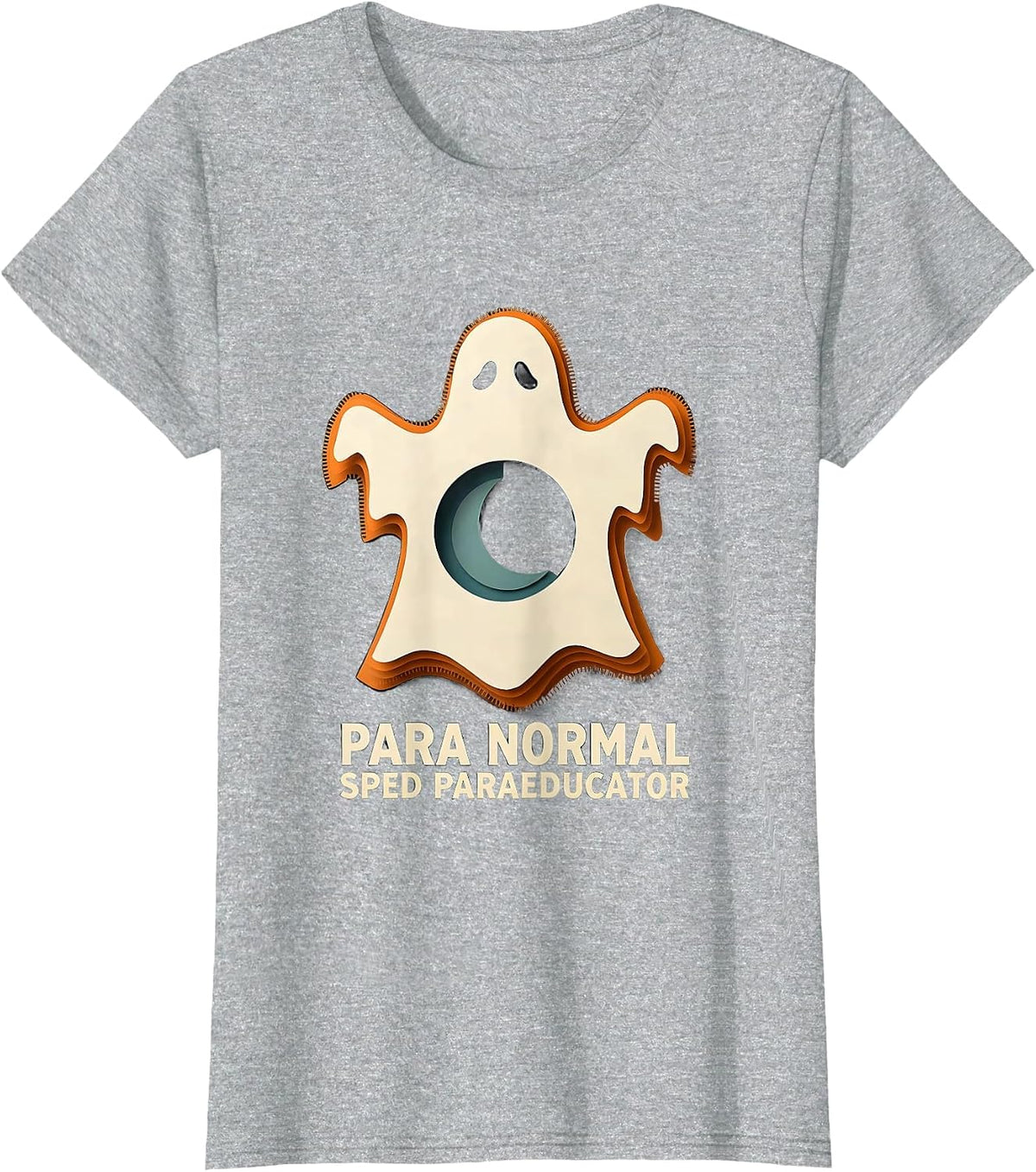 Para Normal SPED Paraeducator Ghost Halloween Teacher Aide T-Shirt - Heather Grey