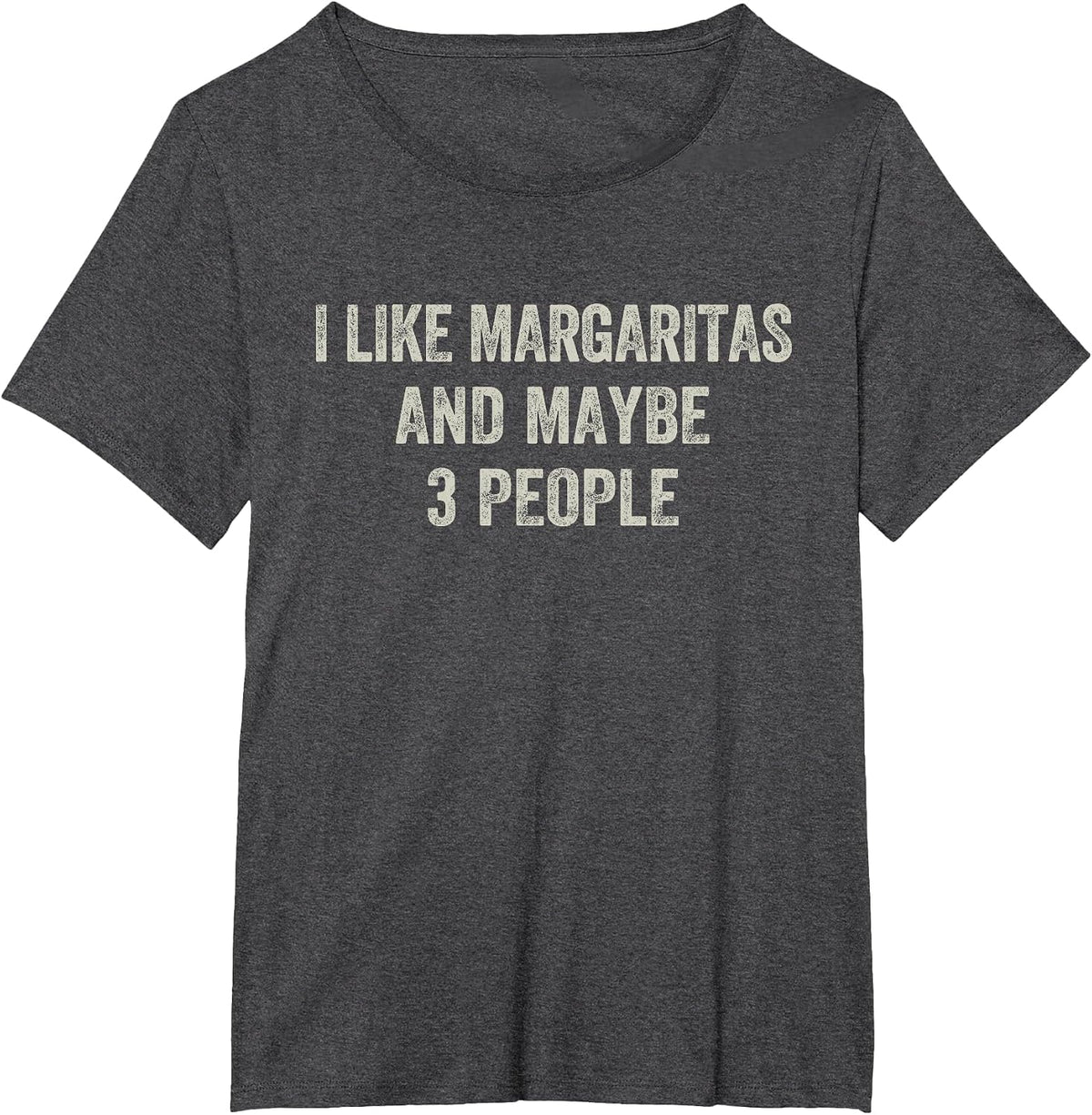 I Like Margaritas and Maybe 3 People Funny Cinco De Mayo T-Shirt - Dark Heather Grey