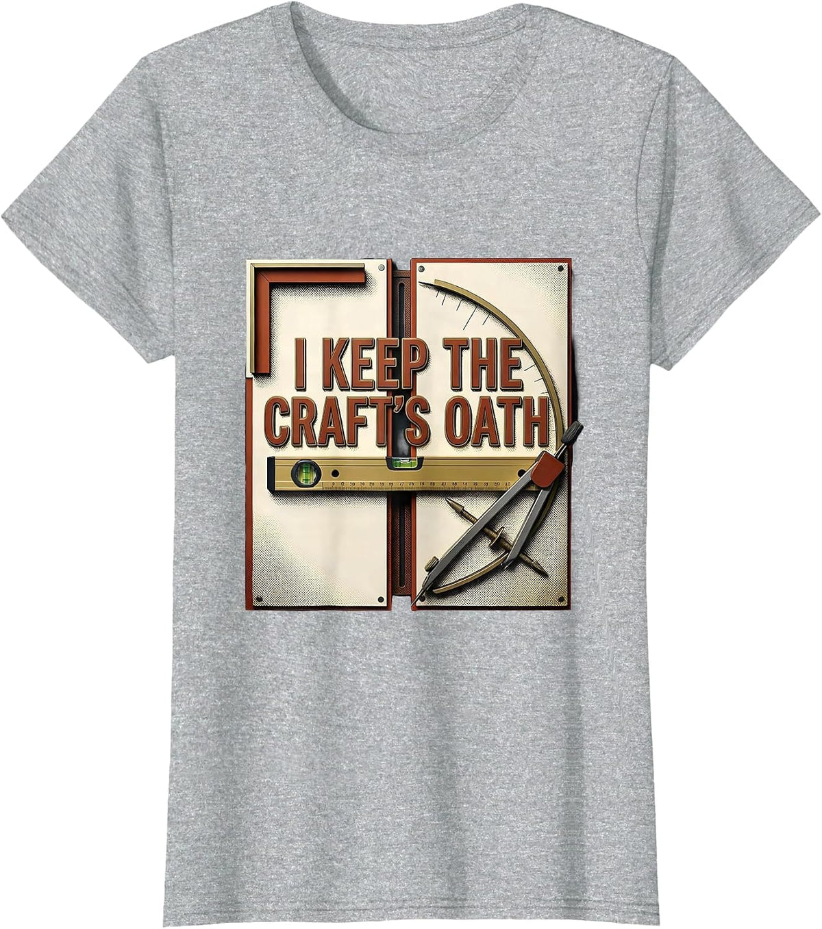 Women's I Keep The Craft's Oath Freemason Masonic Brotherhood Pride T-Shirt - Heather Grey