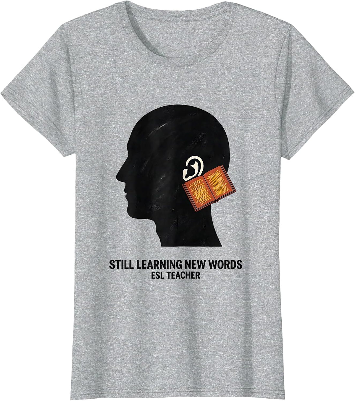 Still Learning New Words, ESL Teacher Midcentury Modern T-Shirt - Heather Grey