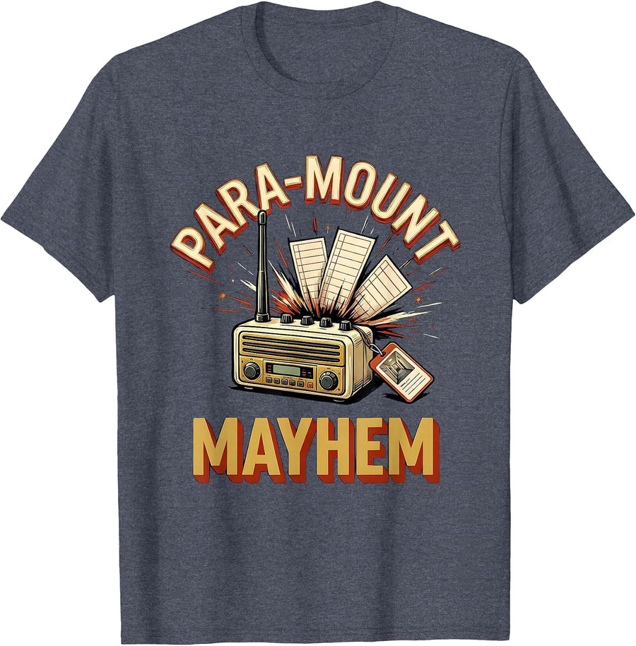 Para-Mount Mayhem Funny Paraprofessional Paraeducator T-Shirt, Men, Heather Blue, XX-Large - As Pictured