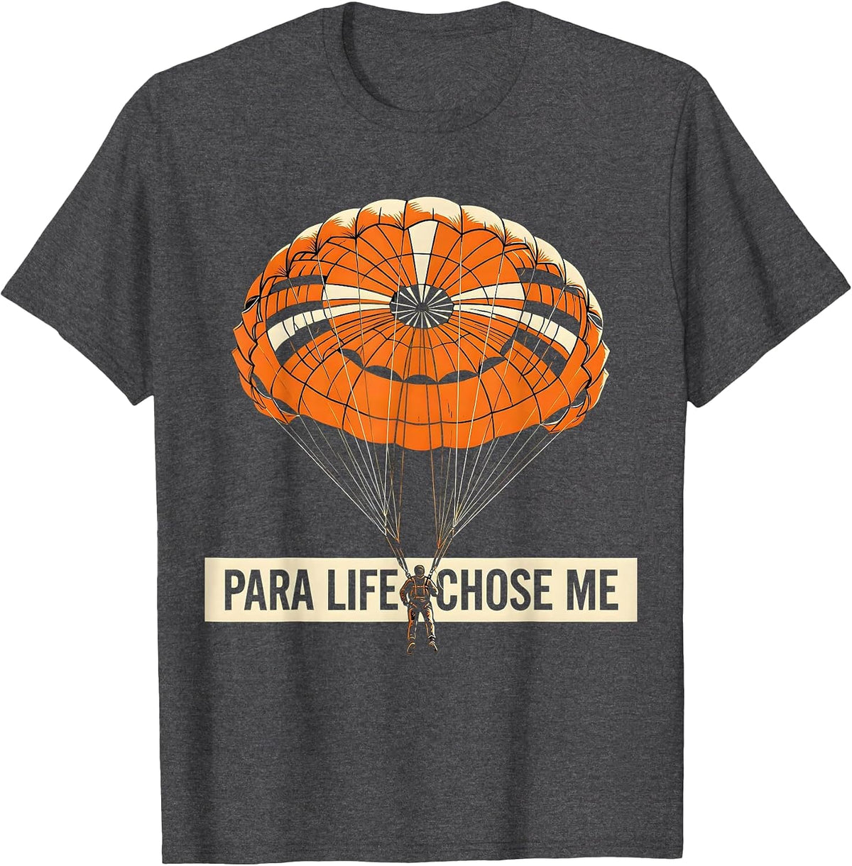 Men's Para Life Chose Me Proud Para Educator Design T-Shirt - Dark Heather Grey