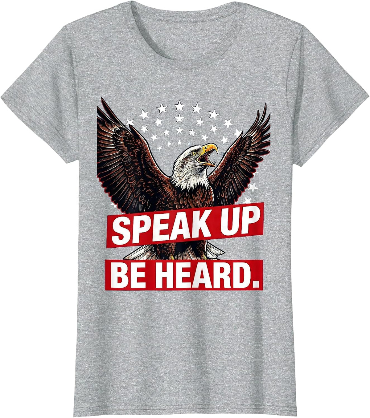 Women's Speak Up Be Heard Speech Therapy Design T-Shirt - Heather Grey
