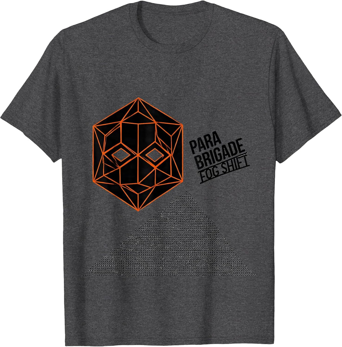 Para Brigade Fog Shift Geometric Paraeducator Halloween T-Shirt - Dark Heather Grey