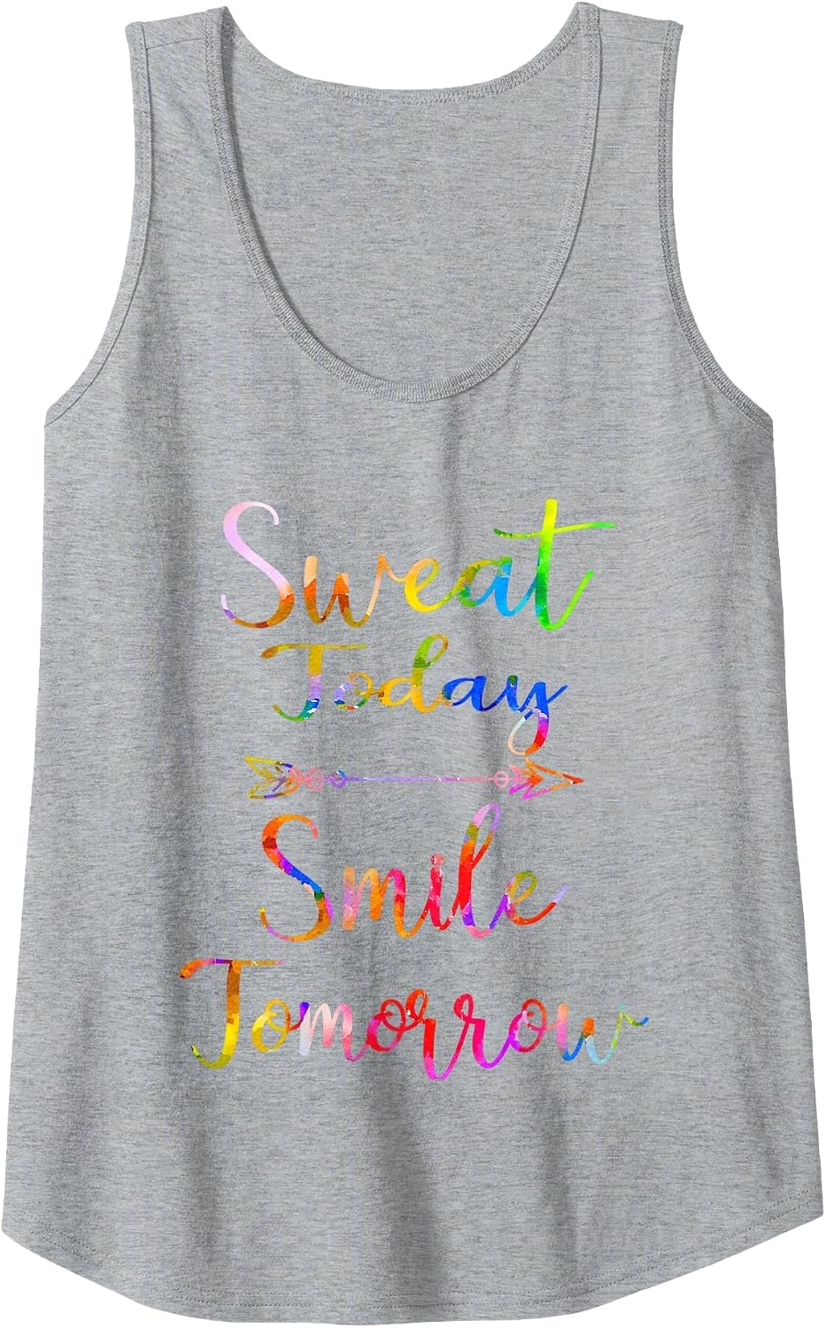 Motivational Workout Fun Design for Gym Rats, Sweat Today Tank Top - Heather Grey