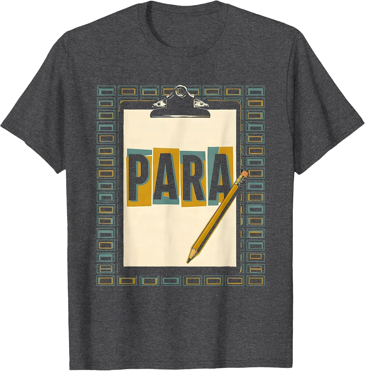 Para Funny Paraprofessional Paraeducator Teacher Aide T-Shirt - Dark Heather Grey