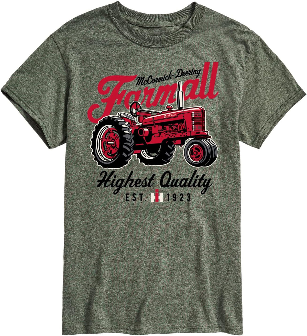 Vintage Farmall - Men's Short Sleeve Graphic T-Shirt - Heather Military Green