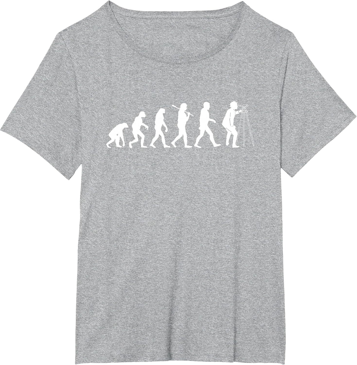 Surveyor Evolution Tshirt for Land Surveyors and Engineers T-Shirt - Heather Grey