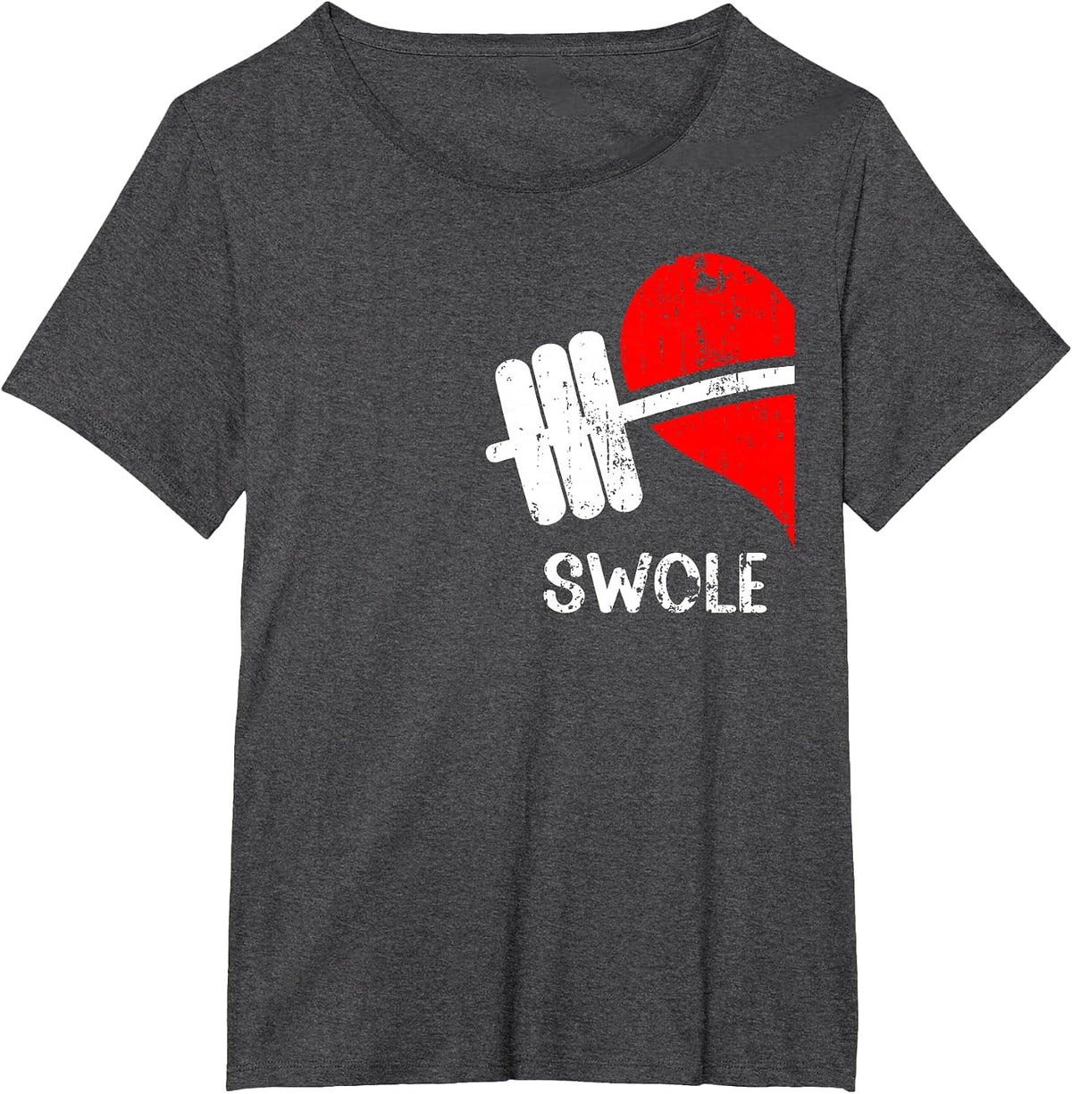 Swole Mates Couples Matching Gym Funny Tee Weightlifting T-Shirt - Dark Heather Grey