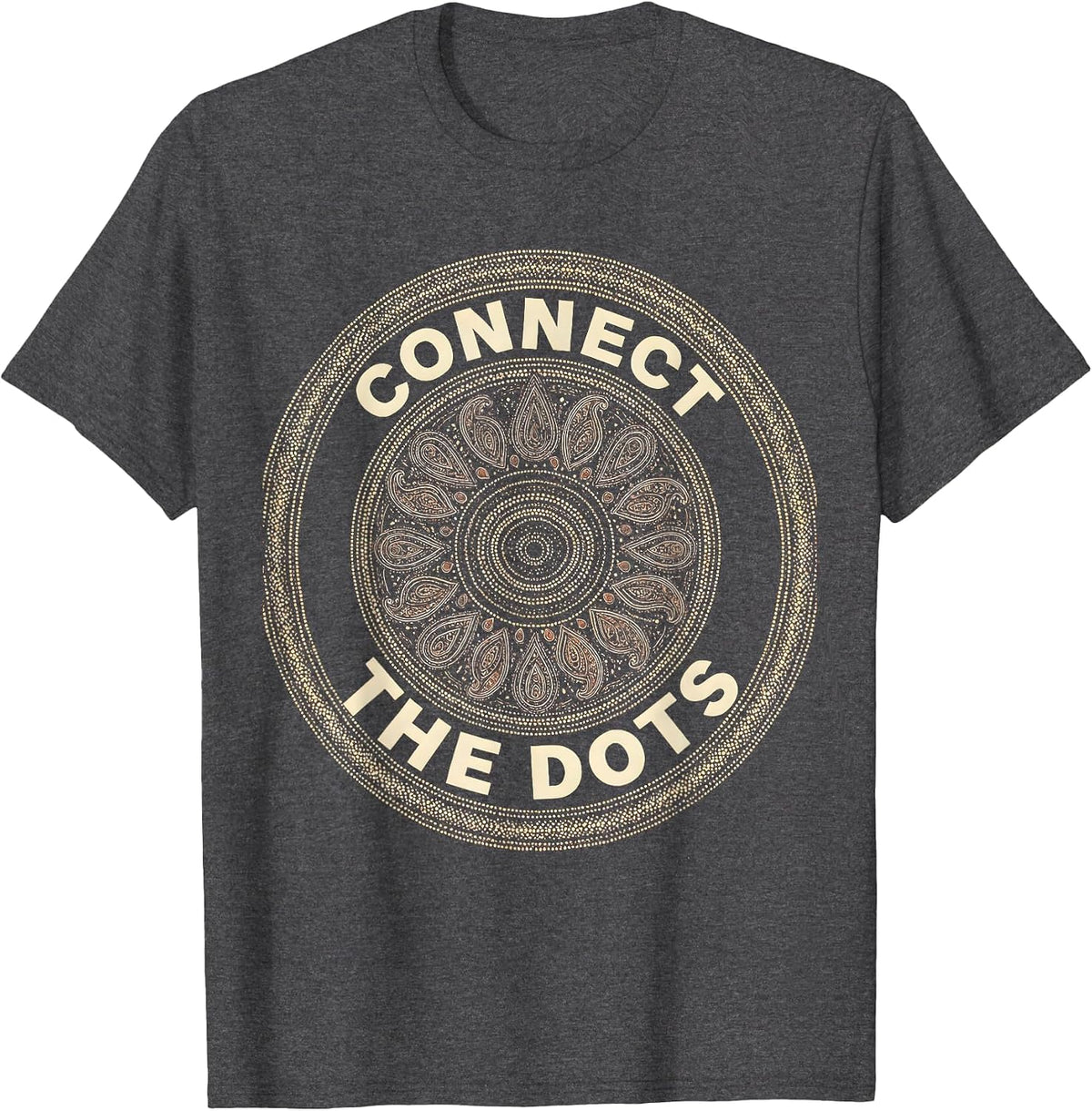 Connect the Dots Graphic Design T-Shirt - Dark Heather Grey