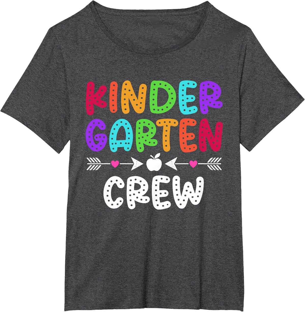 Kindergarten Crew Teacher Student Kinder Back to School T-Shirt - Dark Heather Grey
