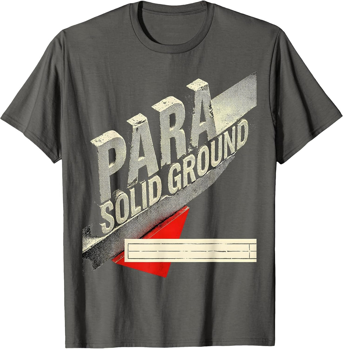 Para Solid Ground Constructivist Paraprofessional Teacher T-Shirt - Asphalt Grey