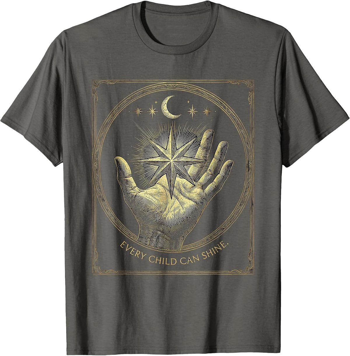 Every Child Can Shine Special Education Teacher T-Shirt - Asphalt Grey