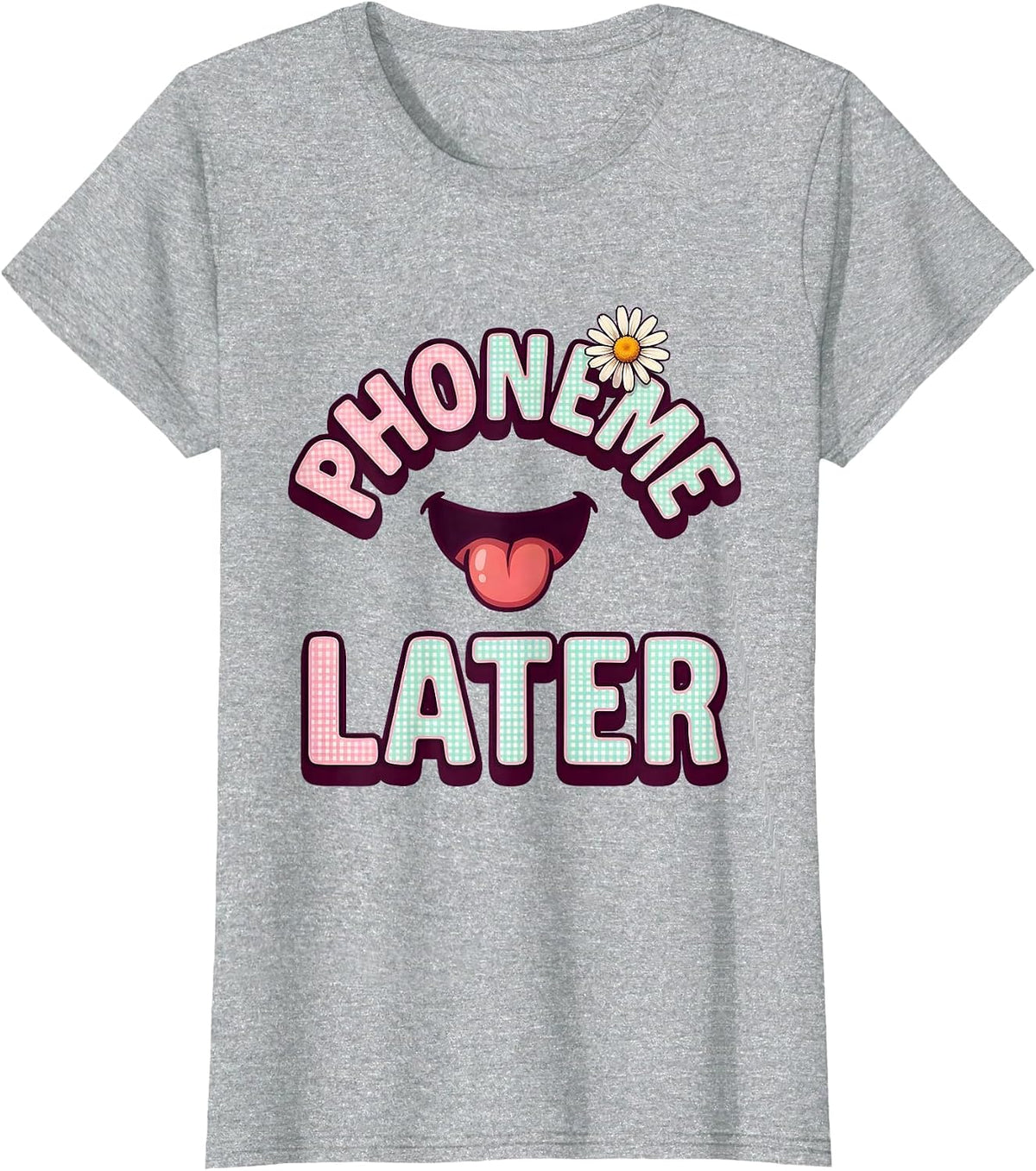 Phoneme Later Cute Kawaii Speech Language Pathologist SLP T-Shirt - Heather Grey