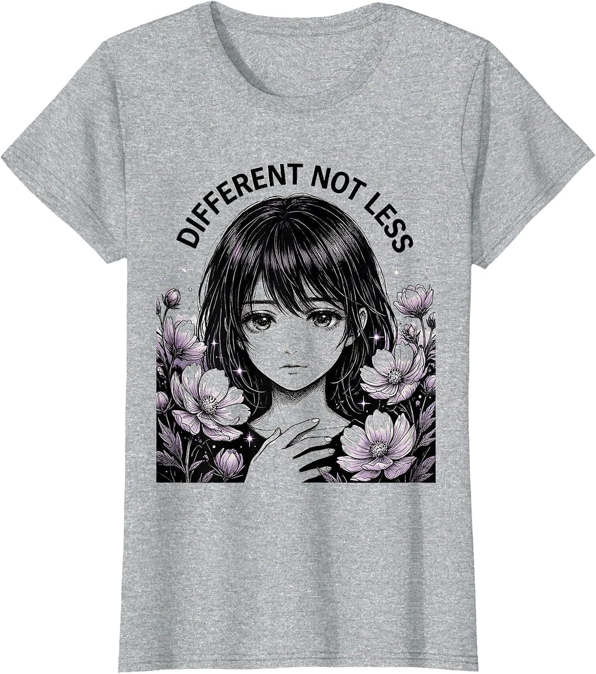 Different Not Less Autism Awareness Design T-Shirt - Heather Grey