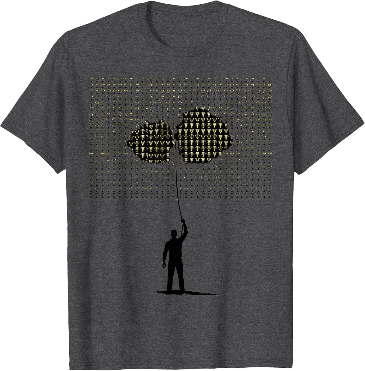 Stencil Figure Para Humor School Support Staff Gift T-Shirt - Dark Heather Grey