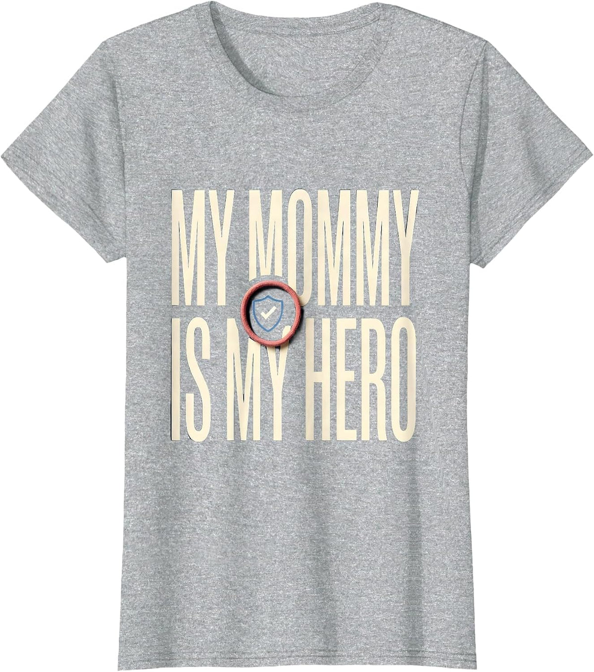 My Mommy Is My Hero Proud Police Officer Family Thin Blue T-Shirt - Heather Grey