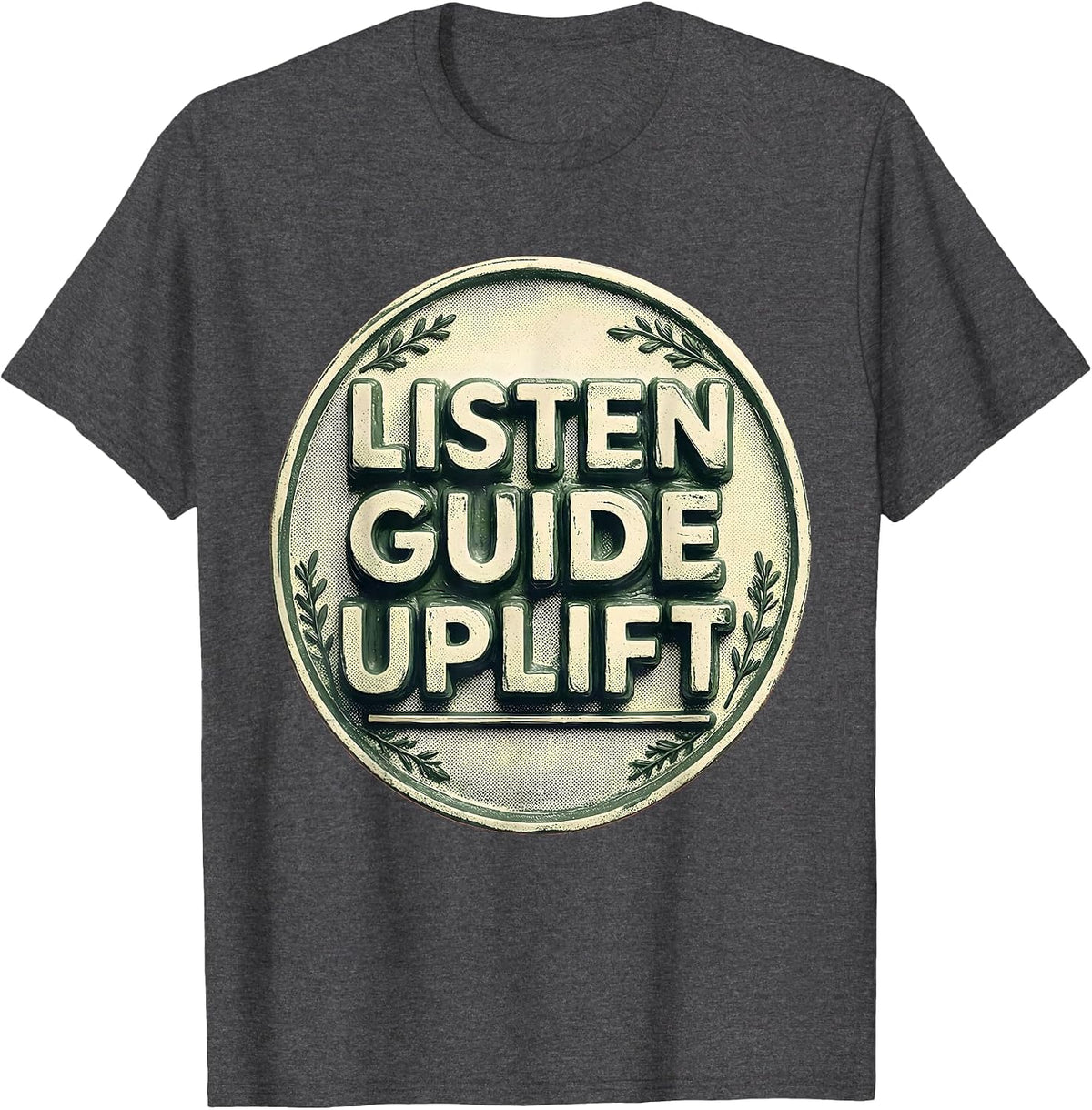 Listen Guide Uplift Groovy Social Worker Appreciation T-Shirt - Dark Heather Grey