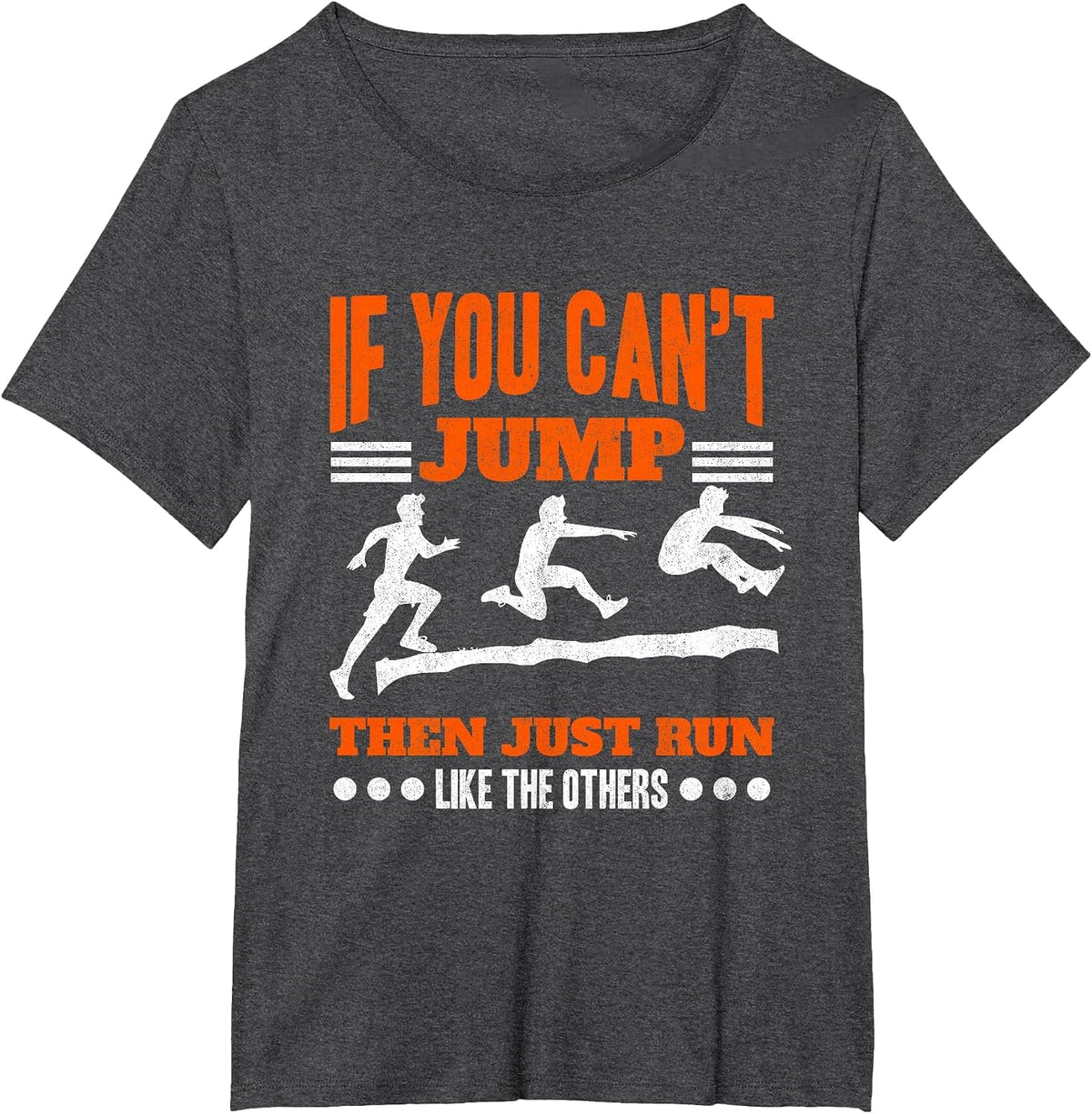 Long Jumping Triple Jumper Track and Field Long Jump T-Shirt - Dark Heather Grey