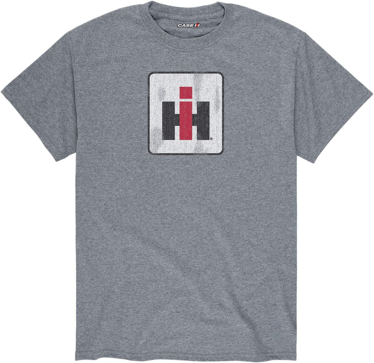International Harvester - IH Logo Distressed - Mens Short Sleeve Tee - Athletic Heather