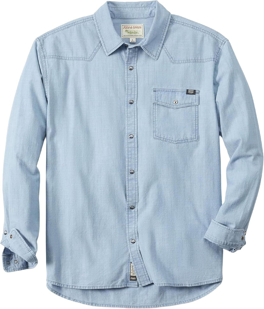 Field & Stream Men's Covey Back Long Sleeve Casual Shirt - Chambray