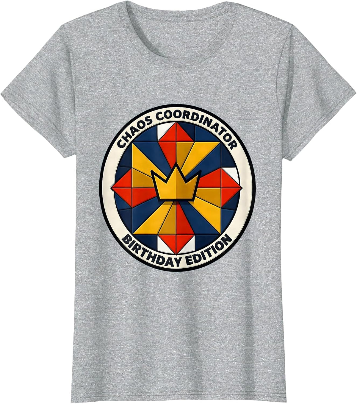 Chaos Coordinator Birthday Edition Boys Birthday T-Shirt - Heather Grey