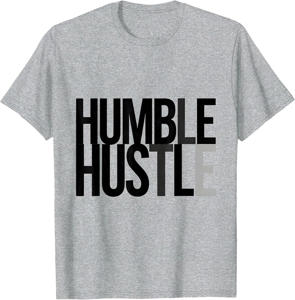 Men's Humble Hustle Funny Gym Rat Gifts T-Shirt - Heather Grey