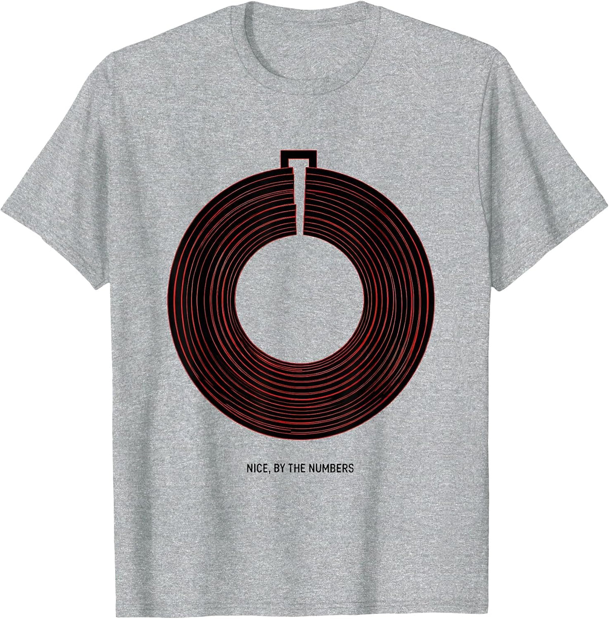 Men's Nice By The Numbers Geometric Gym Bodybuilder Christmas T-Shirt - Heather Grey