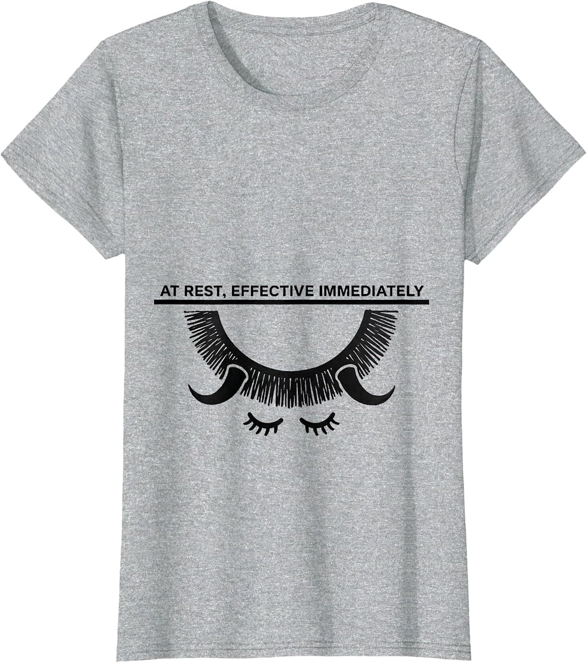 Women's At Rest Effective Immediately Funny Highland Cow Lover Gift T-Shirt - Heather Grey
