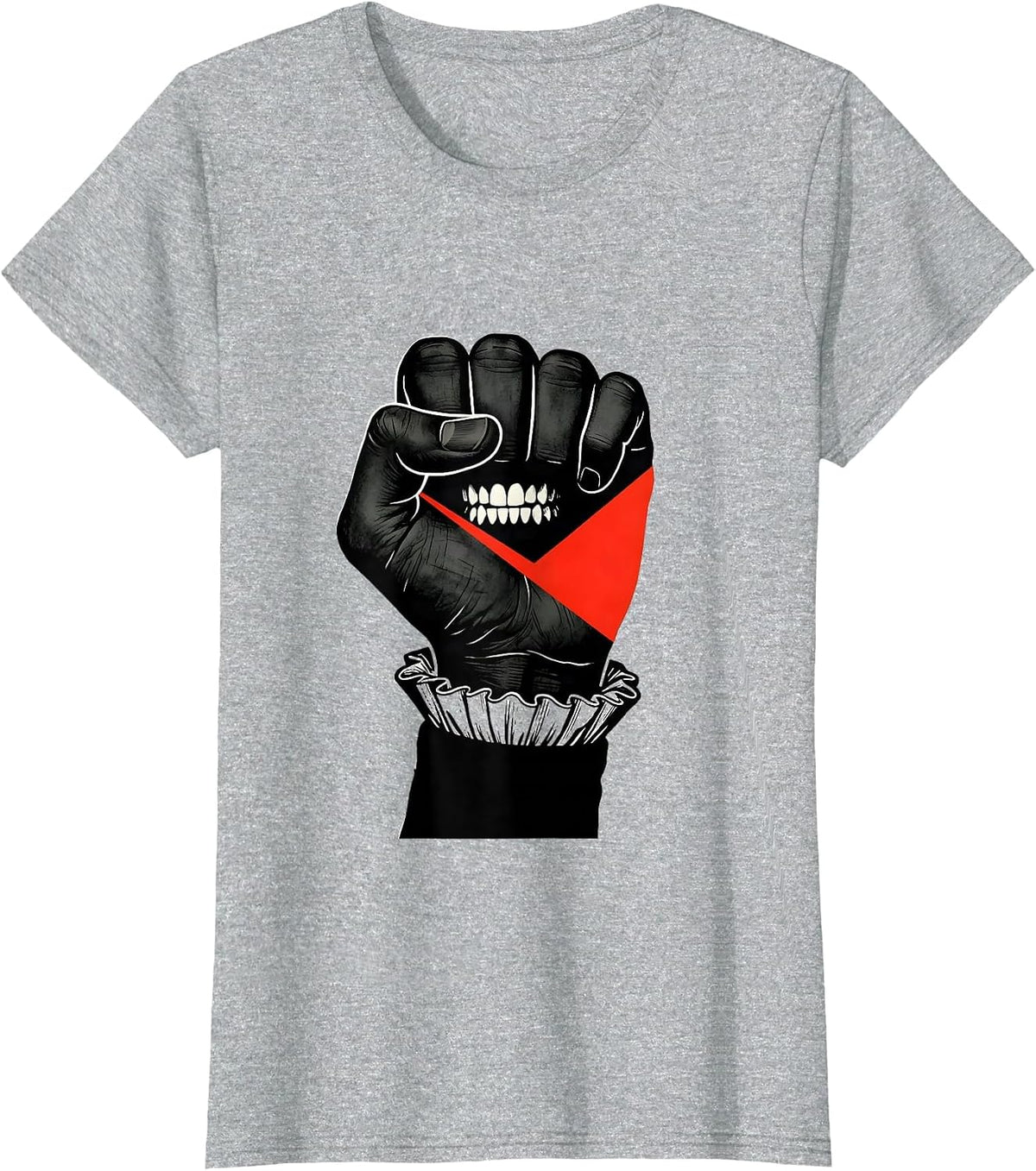 Women's Shakespeare Thumb Print Literary Humor Classic Literature T-Shirt - Heather Grey