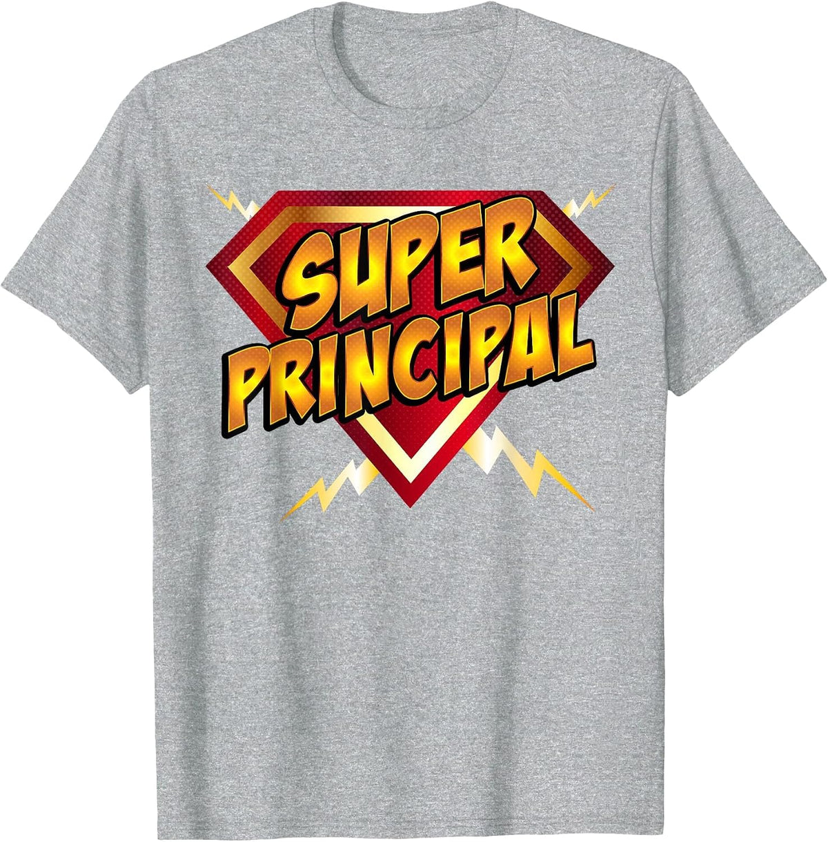 Super Principal Back to School Superhero Teacher T-Shirt - Heather Grey