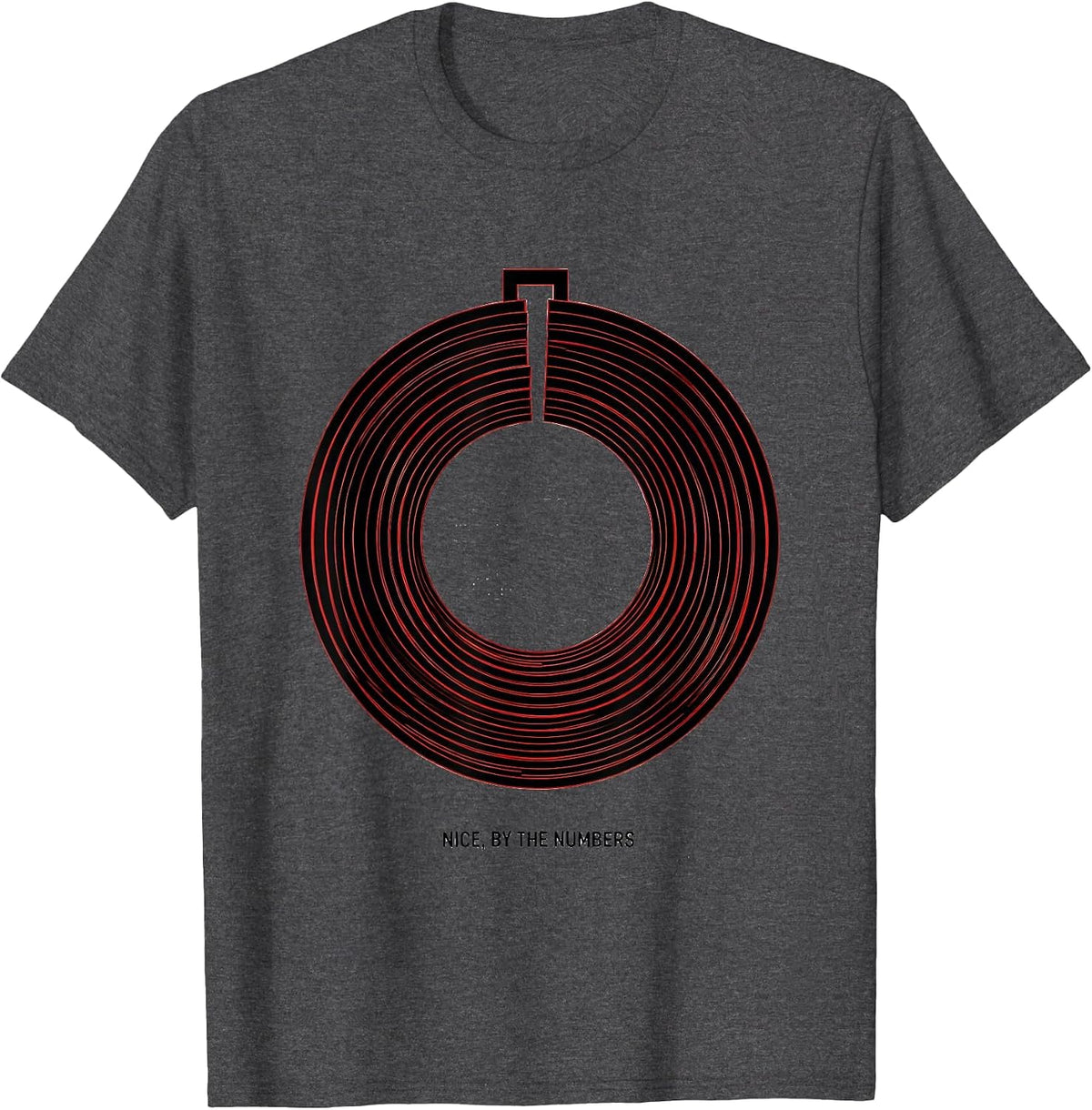 Men's Nice By The Numbers Geometric Gym Bodybuilder Christmas T-Shirt - Dark Heather Grey