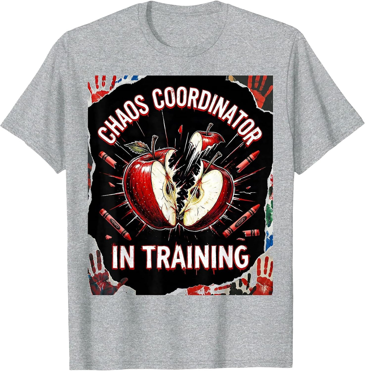 Men's Chaos Coordinator In Training PreK Teacher Design T-Shirt - Heather Grey