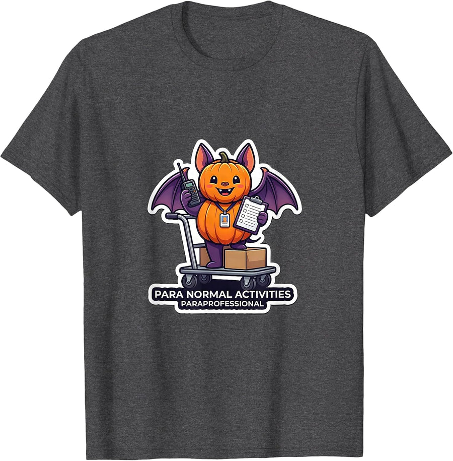 Men's Para Normal Activities Paraprofessional Funny T-Shirt - Dark Heather Grey