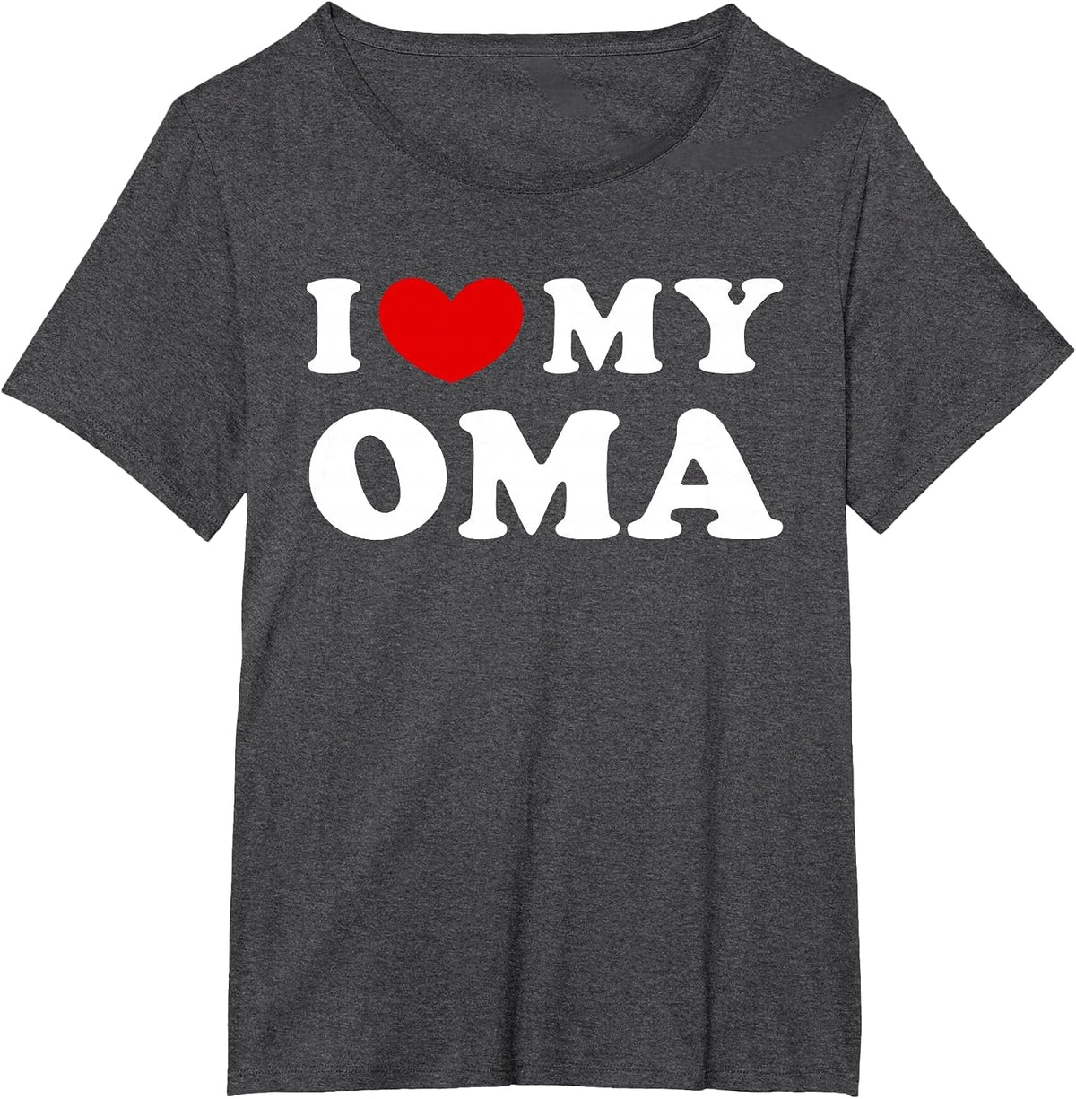 I Love My Grandma, Ich Liebe Meine Oma T-Shirt - Dark Heather Grey