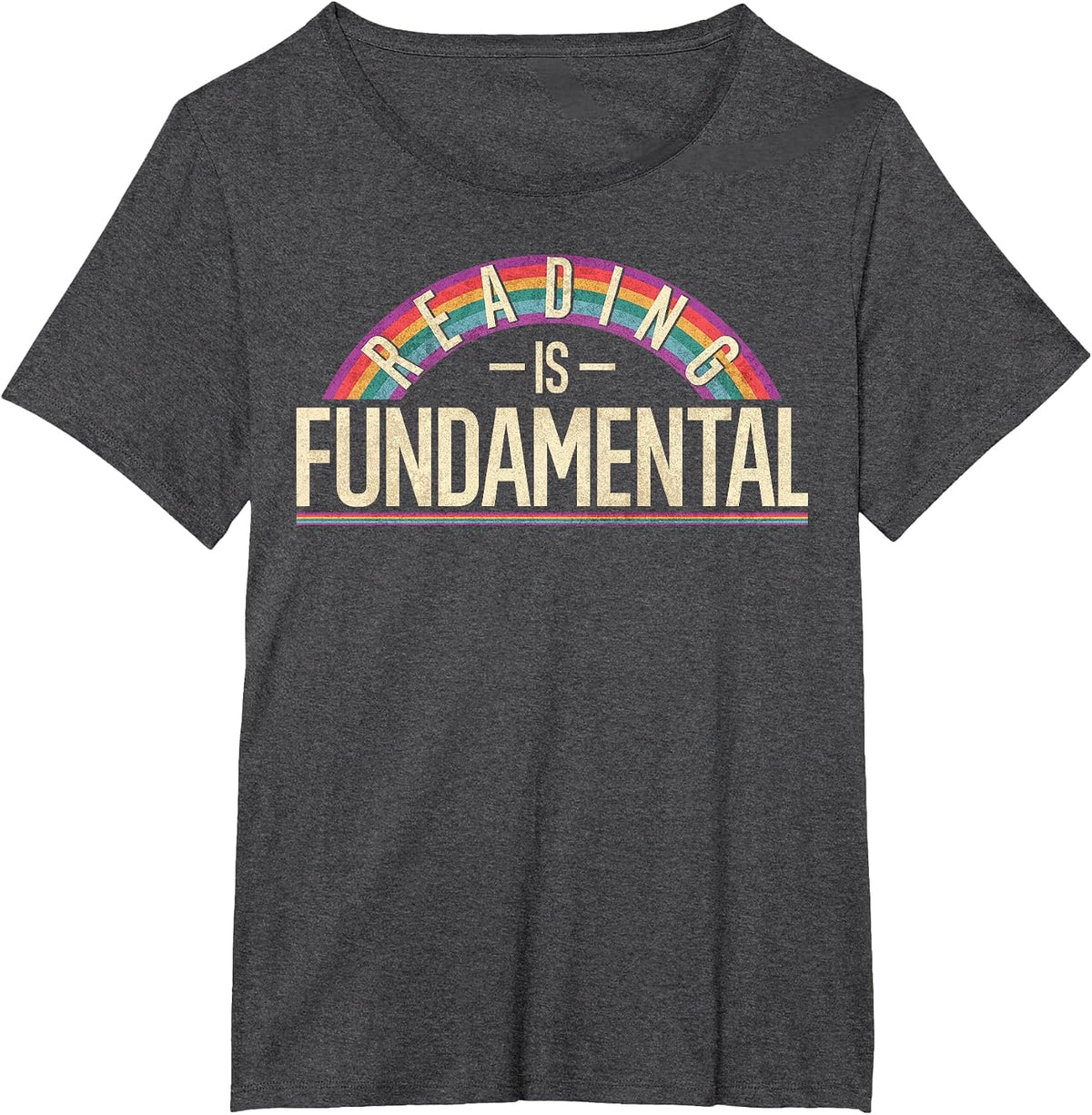 Reading is Fundamental Poetry, Bookworm and Book Reader T-Shirt - Dark Heather Grey