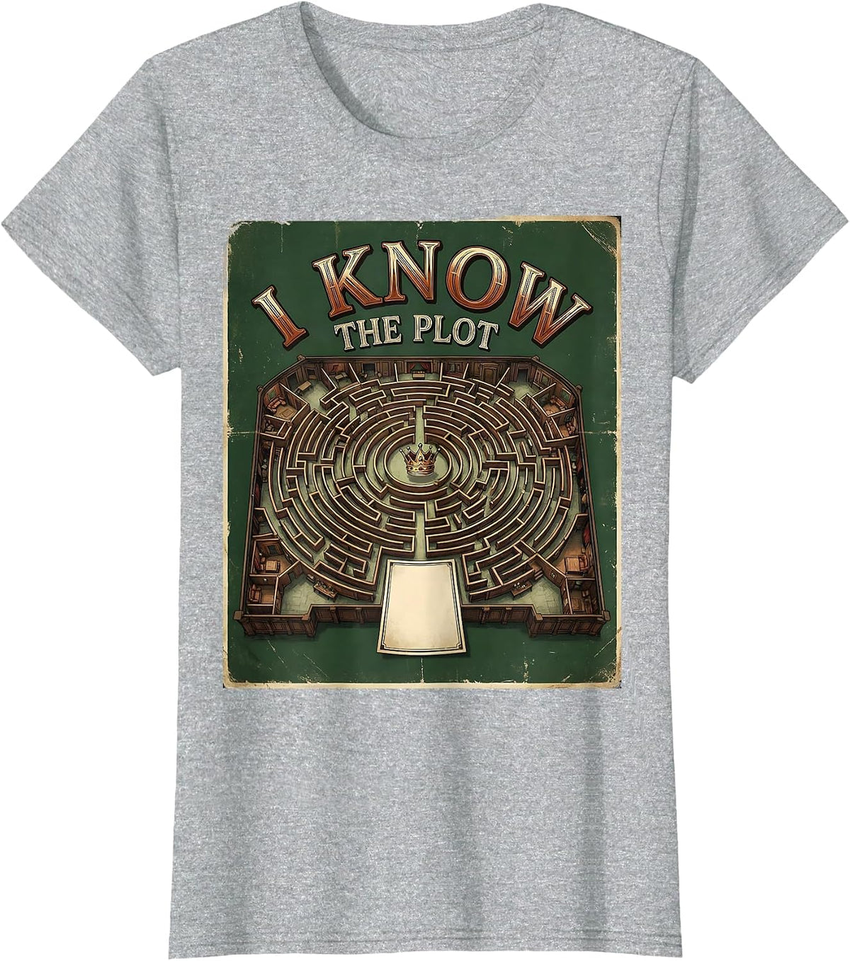 I Know The Plot Vintage Shakespeare Literary Drama Humor T-Shirt - Heather Grey