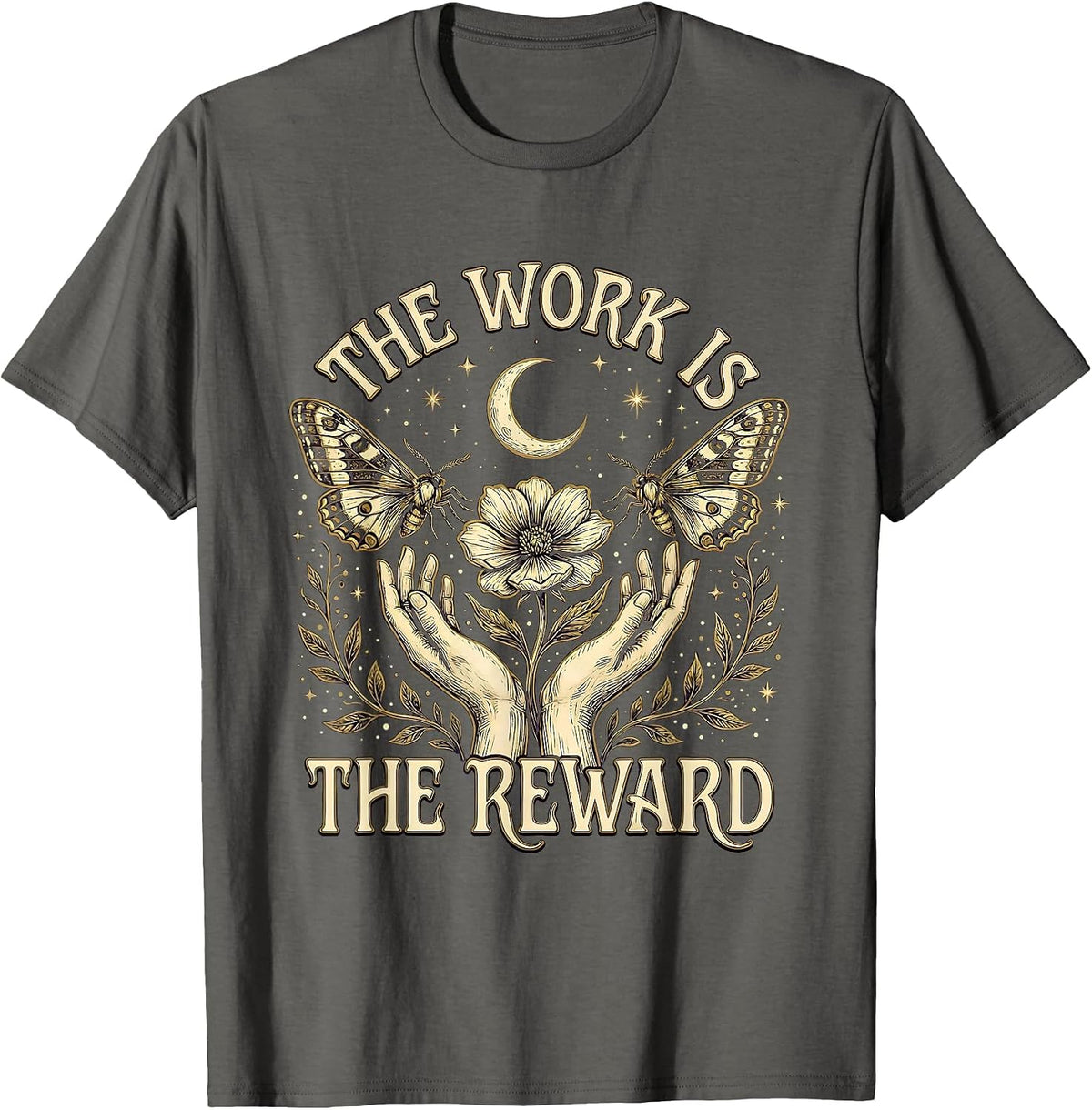 Men's The Work Is The Reward Social Worker Design T-Shirt - Asphalt Grey