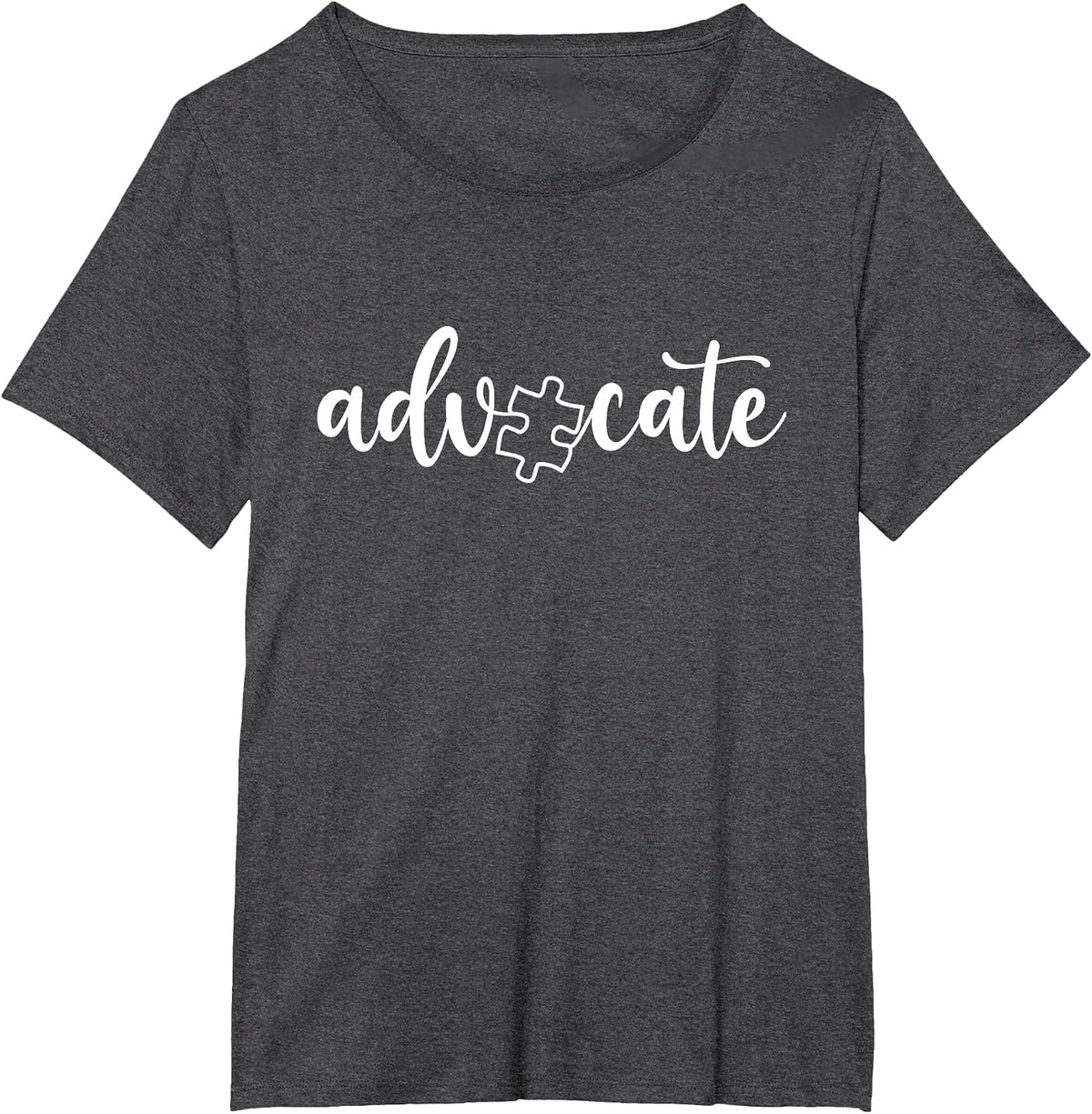 Autism Awareness Advocate T-Shirt - Dark Heather Grey